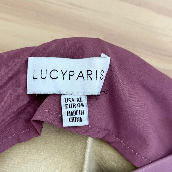 Lucy‎ Paris Sweetheart Faux Leather Mini Dress in Purple, Size XL - Picture 4 of 12